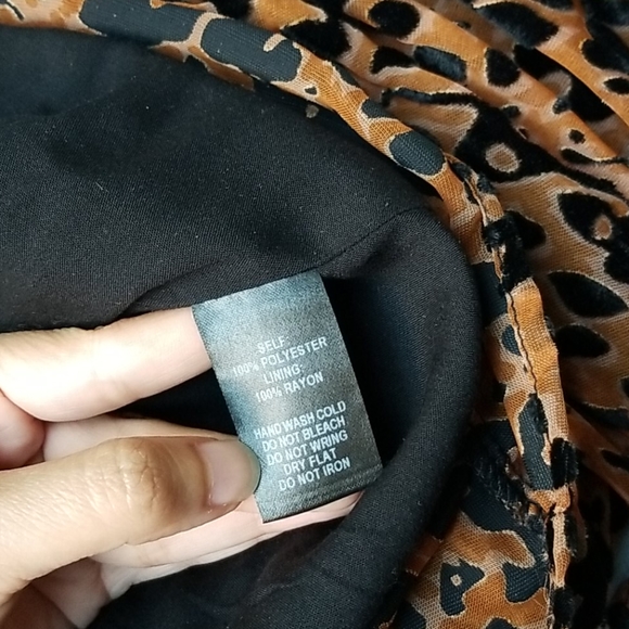 Leopard Print Burnout Velvet Mini Dress - Picture 7 of 7